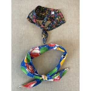 Vintage Head Hair Neck Scarf Floral Retro Mod Daisy 1960s Floral Shell